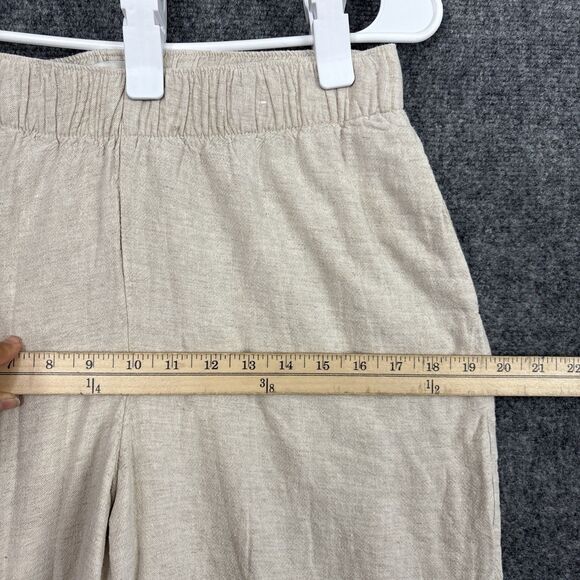 Abercrombie & Fitch Pants Womens Size M Beige Linen Blend Lined Lagenlook - Picture 5 of 11